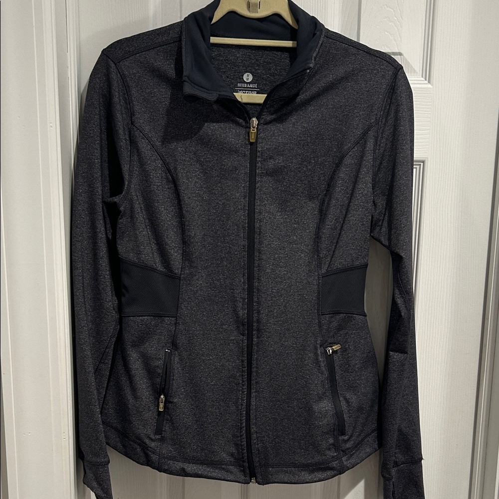Women's Gray Full-Zip Athletic Jacket
